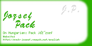 jozsef pack business card